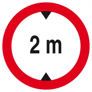 Panneau Interdit aux véhicules de plus de 2m