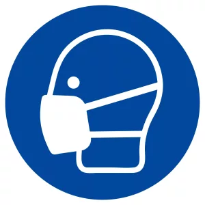 Panneau rond "masque obligatoire" PS Choc