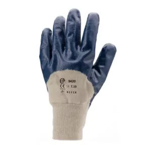 Gants manutention enduits nitrile bleu