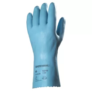 Gants latex bleu sur jersey de coton