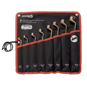 Trousse de 8 clés polygonales antidéflagrantes contre coudées CU-BE