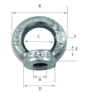 Anneau de levage femelle Acier C15 estampillé