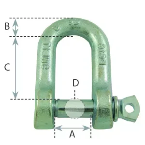Manille droite acier Fe 430 B
