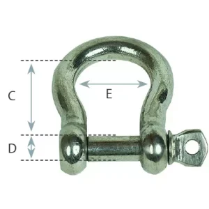 Manille lyre inox AISI 316