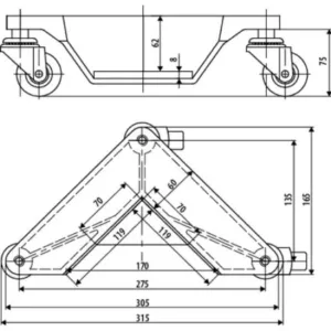 Coin de déplacement de charges 400 à 600 kg - 400