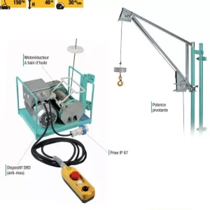 Treuil élévateur échafaudage 150 kg