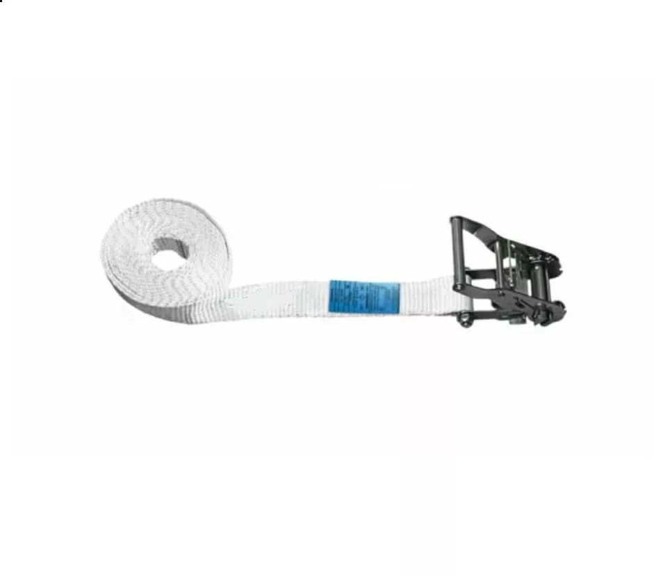 Sangle d’arrimage 35 mm cliquet inox LC 750 daN 1 Sangle d'arrimage 35 mm type ceinture, avec tendeur à cliquet INOX