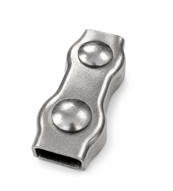 Serre-câble inox plat 2 boulons AISI 304 4 Serre-câble inox plat 2 boulons INOX 304