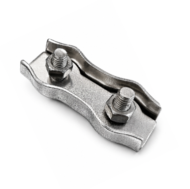 Serre-câble inox plat 2 boulons AISI 304 3 Serre-câble inox plat 2 boulons AISI 304