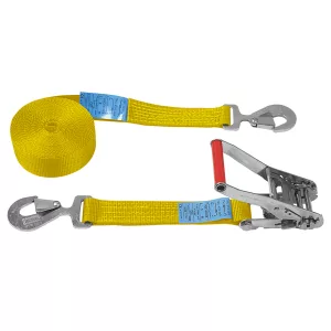 Sangle d'arrimage largeur 50 mm avec crochets plat à linguet