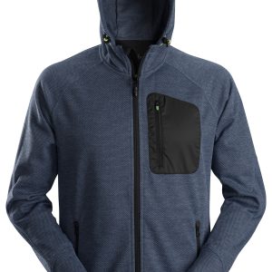 Polaire SNICKERS - 8041 FlexiWork Sweat-shirt à capuche en polaire - S, Bleu Marine