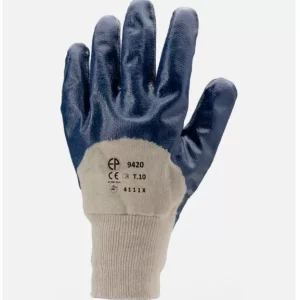 Gants manutention nitrile bleu