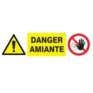 Panneau rectangulaire "danger amiante"