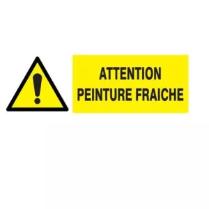 Panneau rectangulaire "attention peinture fraiche"