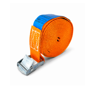 Sangle d’arrimage 25 mm à boucle à came – LC 125 daN orange