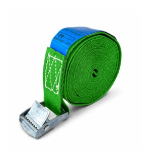 Sangle d’arrimage 25 mm à boucle à came – LC 125 daN vert