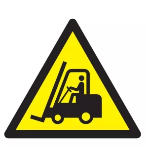 Panneau triangulaire "danger chariots élévateur à fourche et autres véhicules"