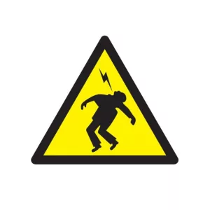 Panneau triangulaire "danger haute tension"