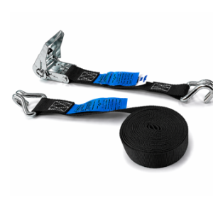Sangle d’arrimage 25 mm à cliquet avec crochets doigts rapprochés noir