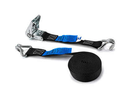 Sangle d’arrimage 25 mm crochets rapprochés LC 400 11 Sangle d’arrimage 25 mm à cliquet avec crochets doigts rapprochés noir
