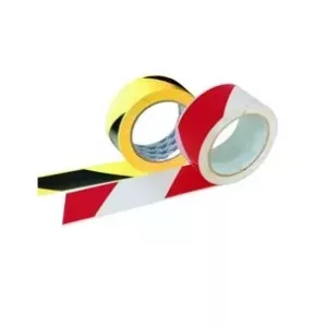 Ruban adhésif, plusieurs coloris disponibles rouge et blanc ou noir et jaune
