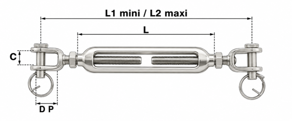 tendeur inox chape chape