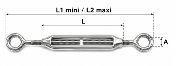 tendeur inox oeil oeil