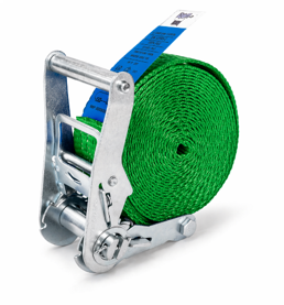 Sangle d’arrimage 35 mm à cliquet, 1 partie type ceinture vert