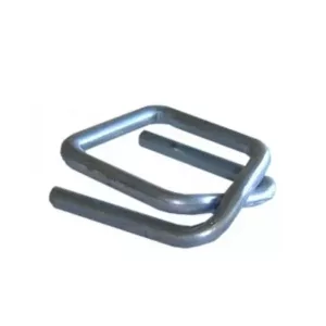 Boucle métallique pour feuillard textile