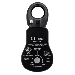 Poulie SPIN S1 compacte avec émerillon - Noir