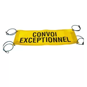 Bâche CONVOI EXCEPTIONNEL Classe B – Jaune 1200×400