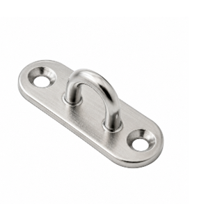 Pontet inox sur platine ovale AISI 316