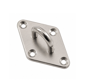 Pontet inox sur platine losange AISI 316