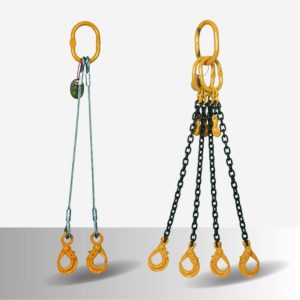 Élingues de levage acier – Chaîne Grade 80/100 & câble