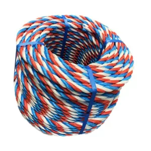 Cordage polypropylène bleu blanc rouge flottant