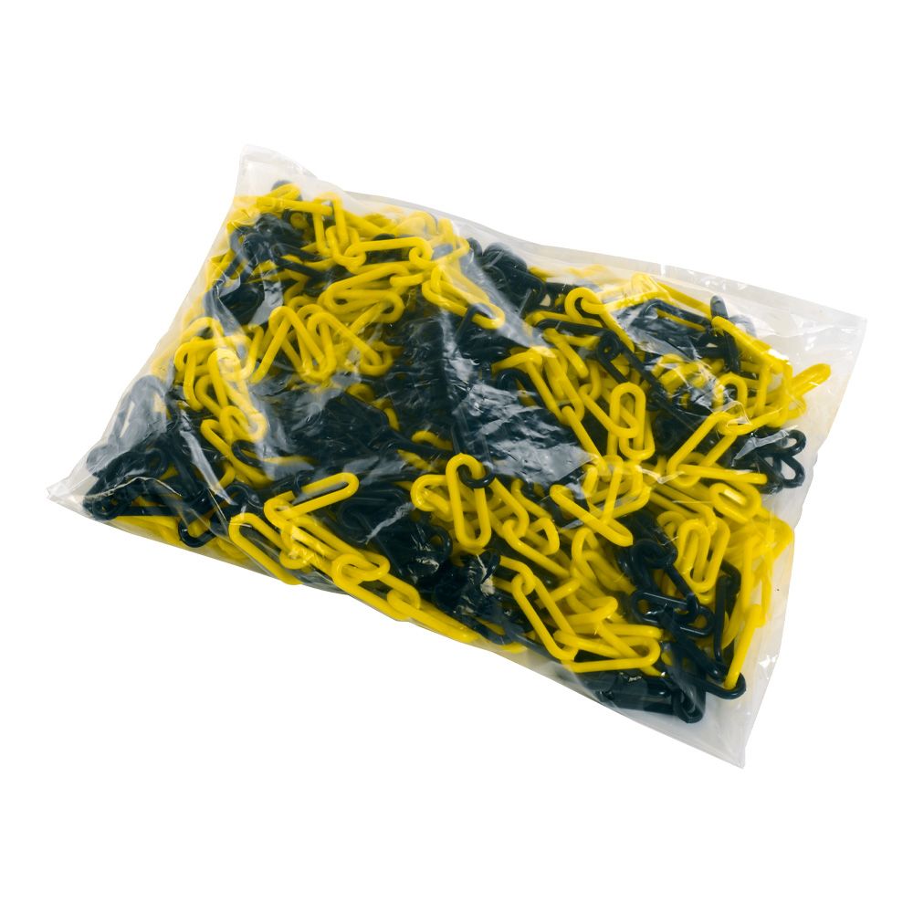 Chaîne de balisage noir et jaune 1 CHAINE 25 M 8MM