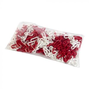 chaîne rouge et blanche diam 8 sachet 25m